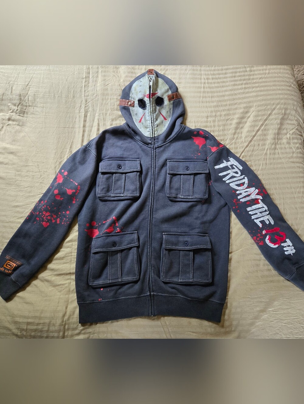MARC ECKO x FRIDAY THE 13TH JASON VOORHEES FULL-ZIP MASK HOODIE